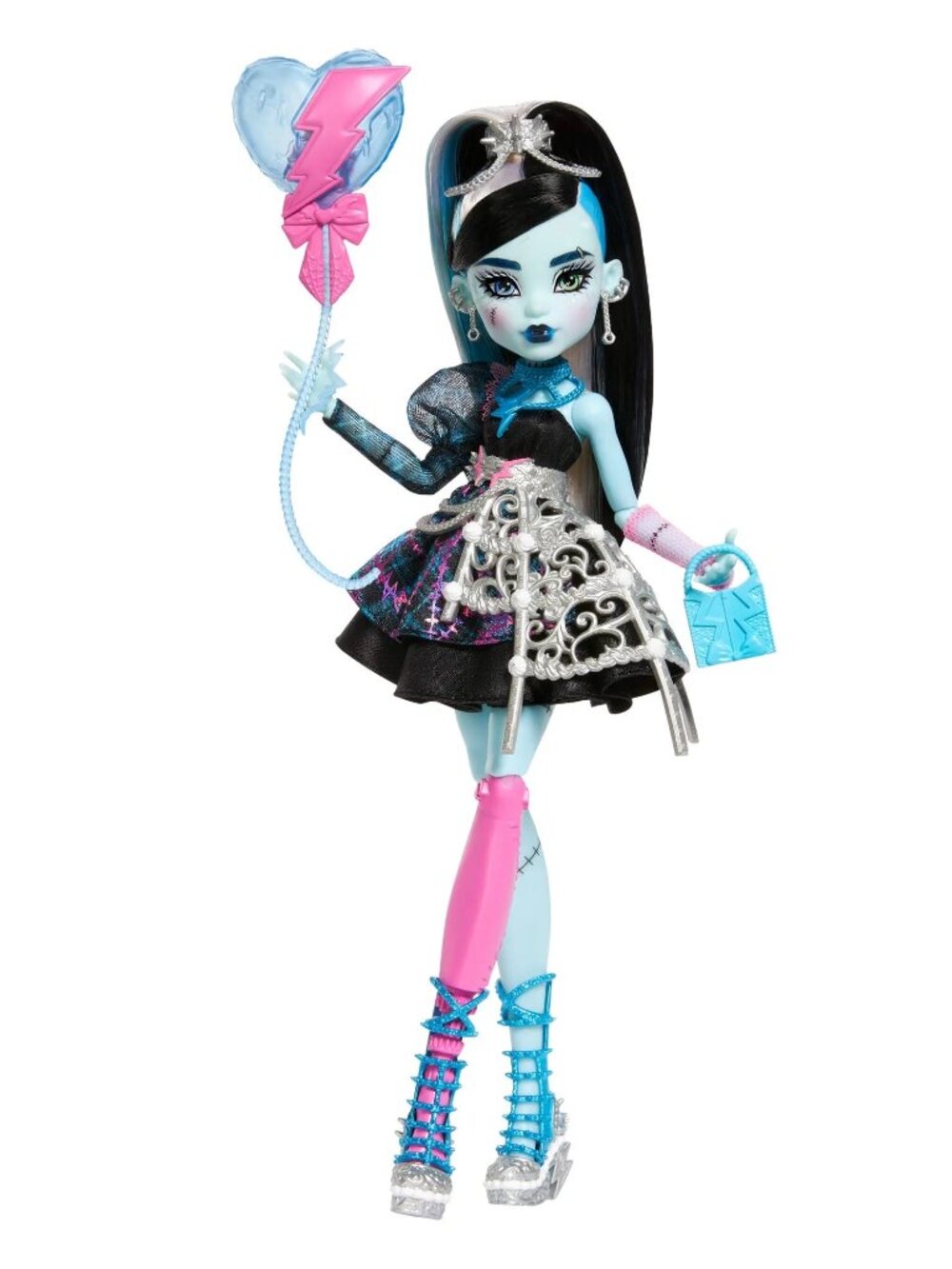 Monster High Scary Sweet Birthday Frankie Stein Doll in Party Dress with Balloon